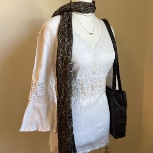 Y2K Boho Chic Babydoll Blouse